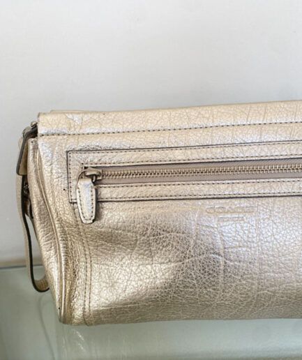 Coach Bolso de mano plateado
