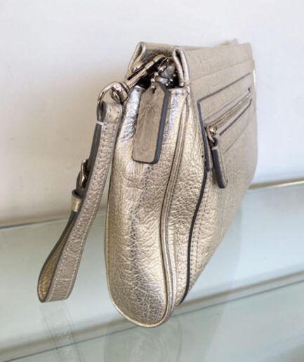 Coach Bolso de mano plateado