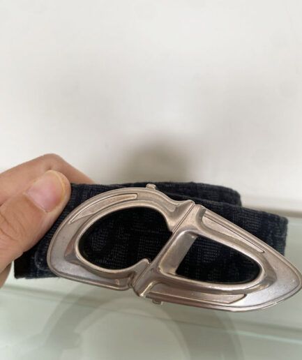 CHRISTIAN DIOR cinturón reversible negro