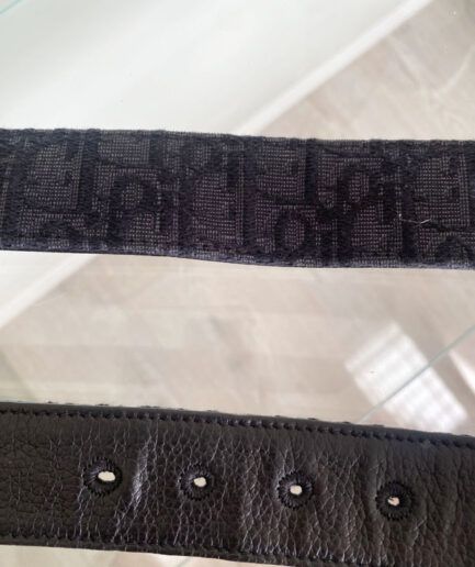 CHRISTIAN DIOR cinturón reversible negro