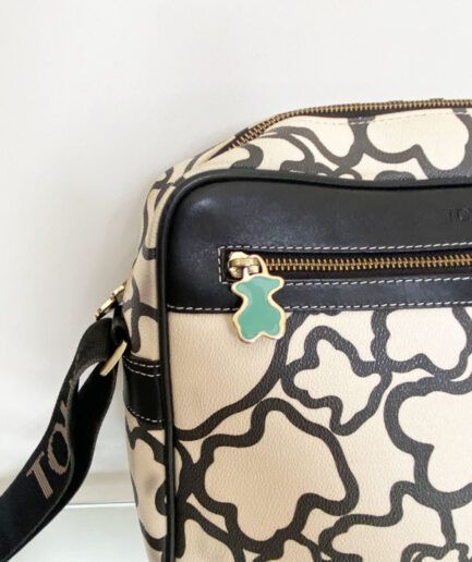 TOUS Bandolera grande beige y negro