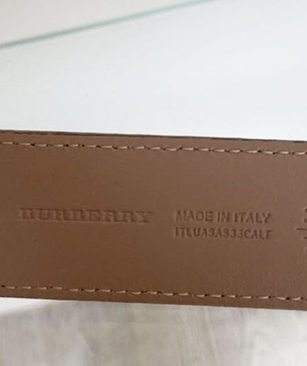 BURBERRY cinturón con hebilla y estampado de la marca