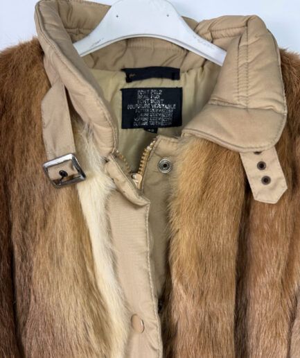 Chaqueta estilo cazadora de conejo marrón (T.M+)