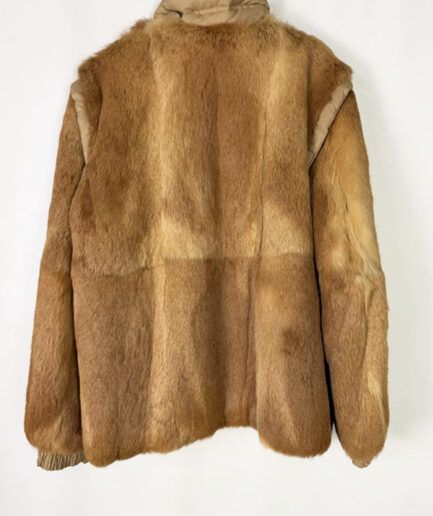 Chaqueta estilo cazadora de conejo marrón (T.M+)