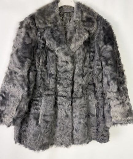Abrigo piel de cabra gris (M-L)
