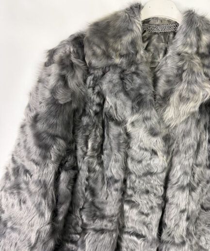 Abrigo piel de cabra gris (M-L)