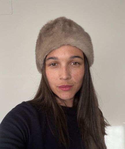 VINTAGE Gorro de VISÓN gris 01