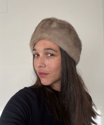 VINTAGE Gorro de VISÓN gris 01