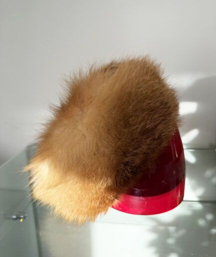 VINTAGE Gorro Ruso zorro marrón caramelo 22