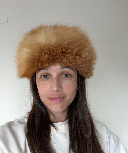 VINTAGE Gorro Ruso zorro marrón rojizo 23
