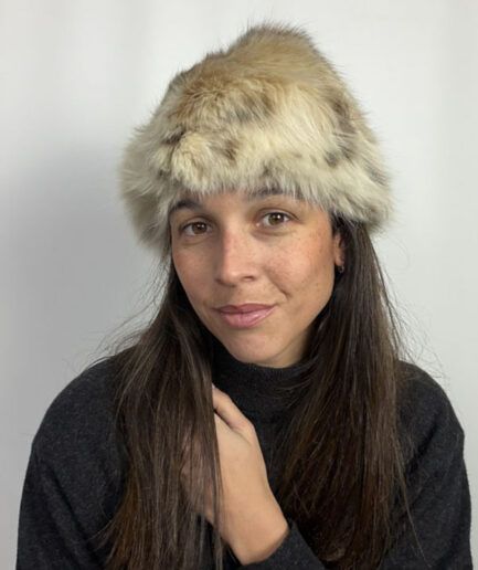 VINTAGE Gorro pelo blanquito