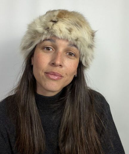 VINTAGE Gorro pelo blanquito
