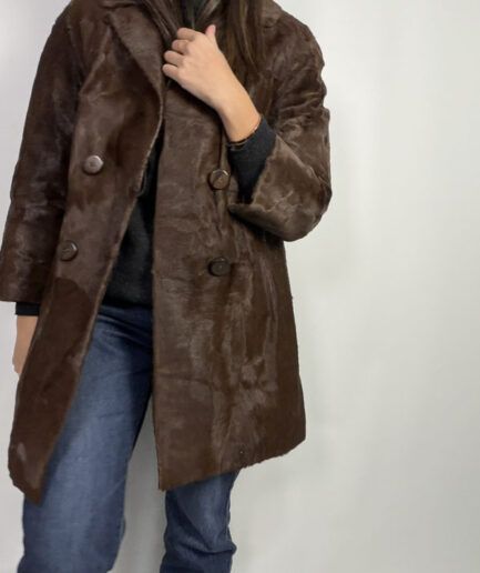 Chaqueta de piel de potro marrón(T.M)