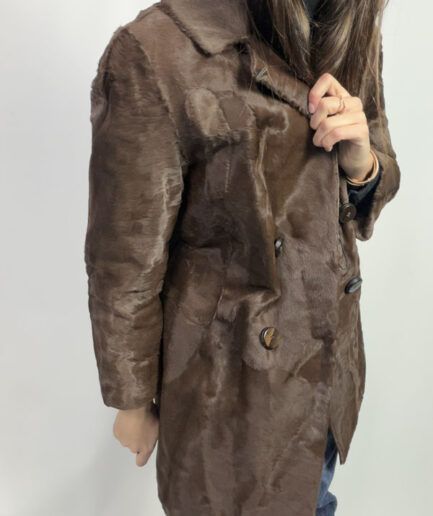 Chaqueta de piel de potro marrón(T.M)