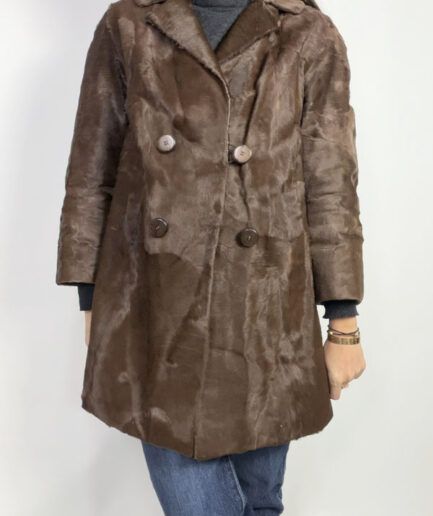 Chaqueta de piel de potro marrón(T.M)