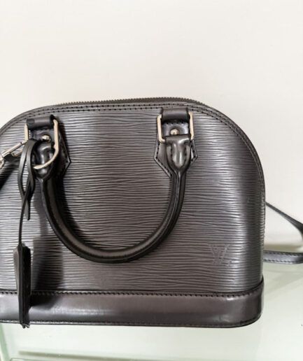 LOUIS VUITTON Alma BB en piel gris Epi