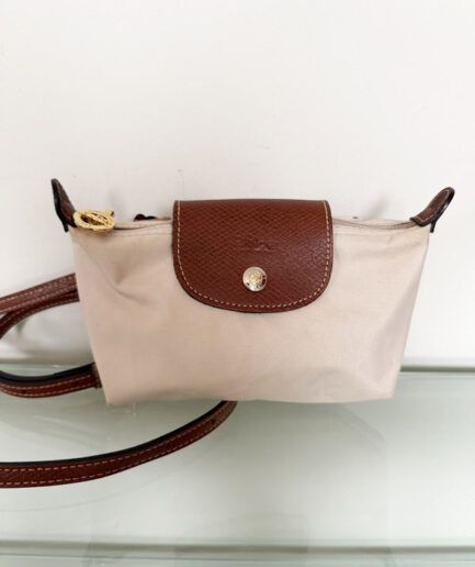 LONGCHAMP cartera Le Pliage pequeña beige