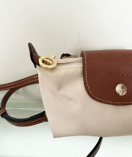 LONGCHAMP cartera Le Pliage pequeña beige