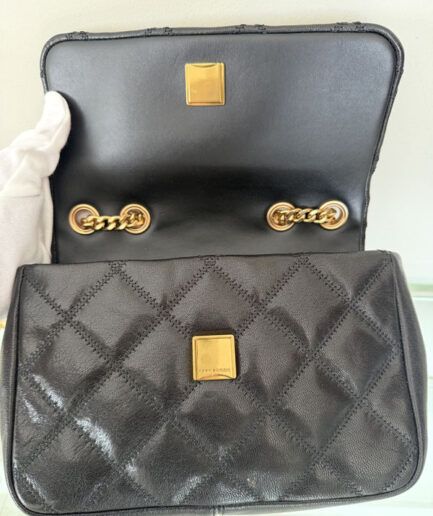 Tory Burch Bolso Willa acolchado en cuero negro